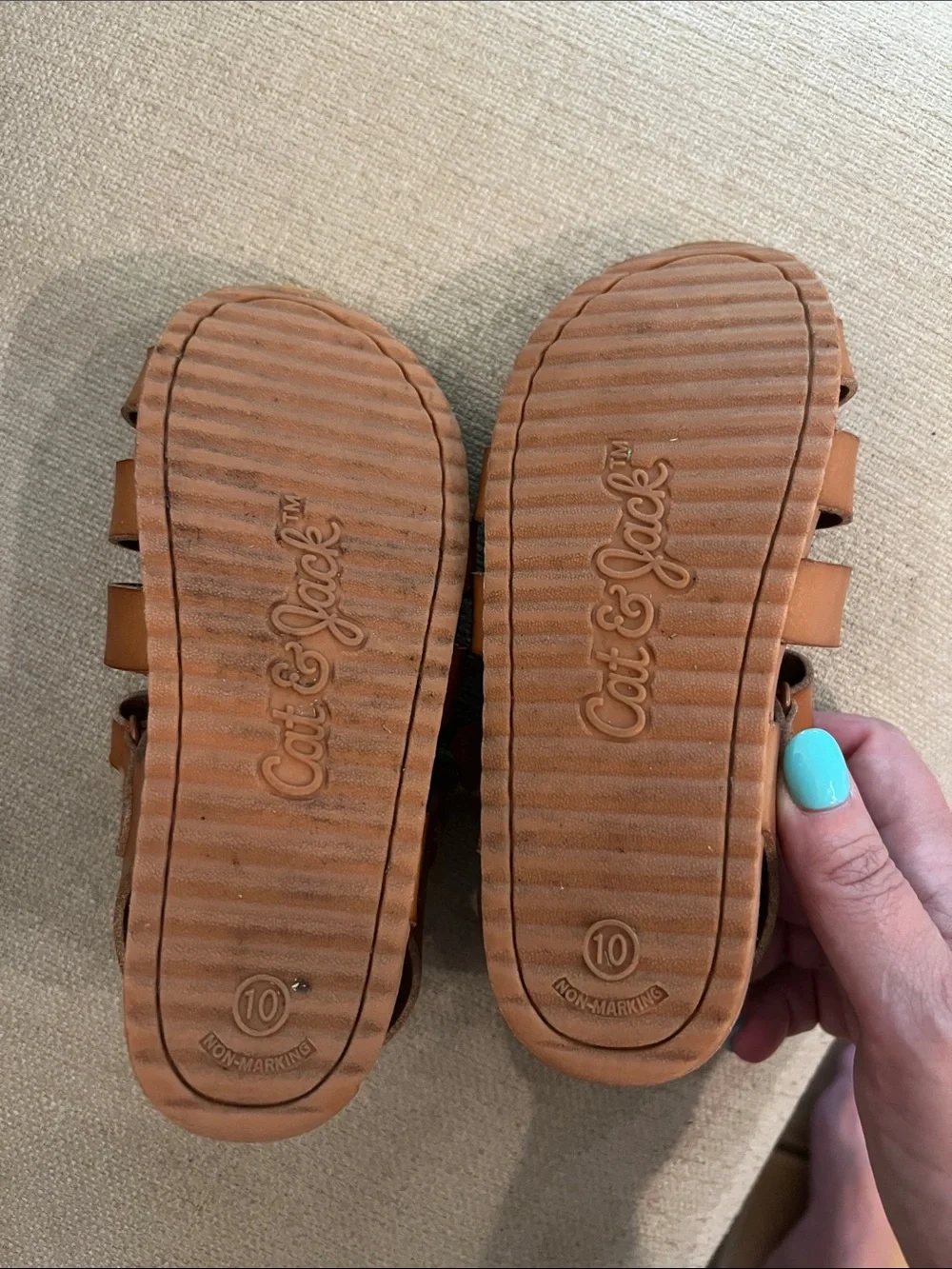 Cat & Jack Tan Strappy Fisherman Sandals for Kids